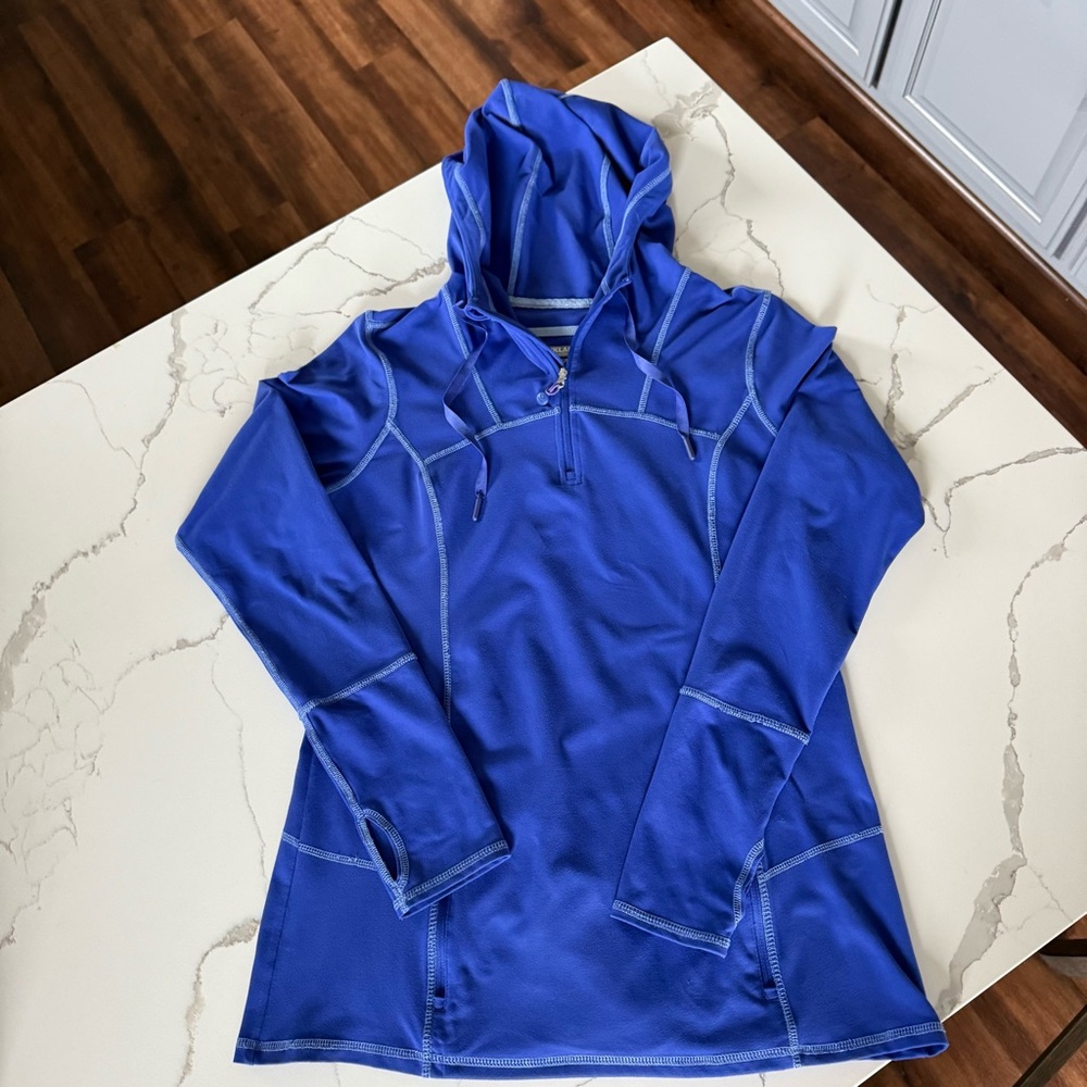 Hoodie Activewear Athleisure Top Cerulean Blue Kirkland Size M